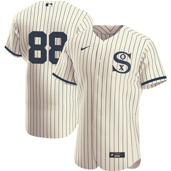 Men Chicago White Sox #88 No Name Cream stripe Dream version Elite Nike 2021 MLB Jersey